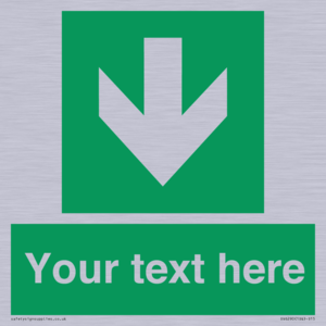 Safe condition Custom arrow down sign